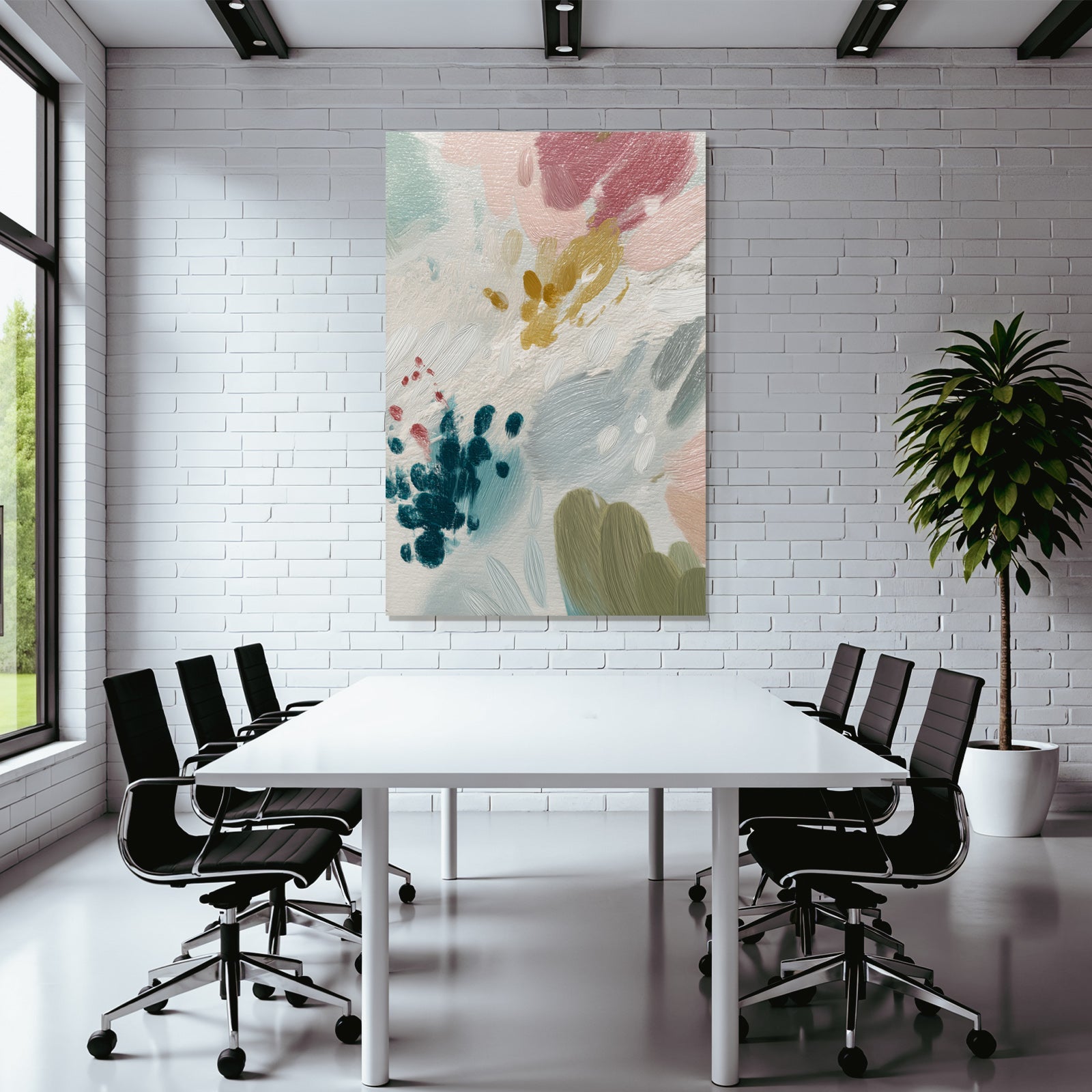 Abstract Design Pastellfarben Mit Buntstiften Teal Und Burgunder