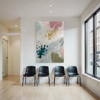 Abstract Design Pastellfarben Mit Buntstiften Teal Und Burgunder