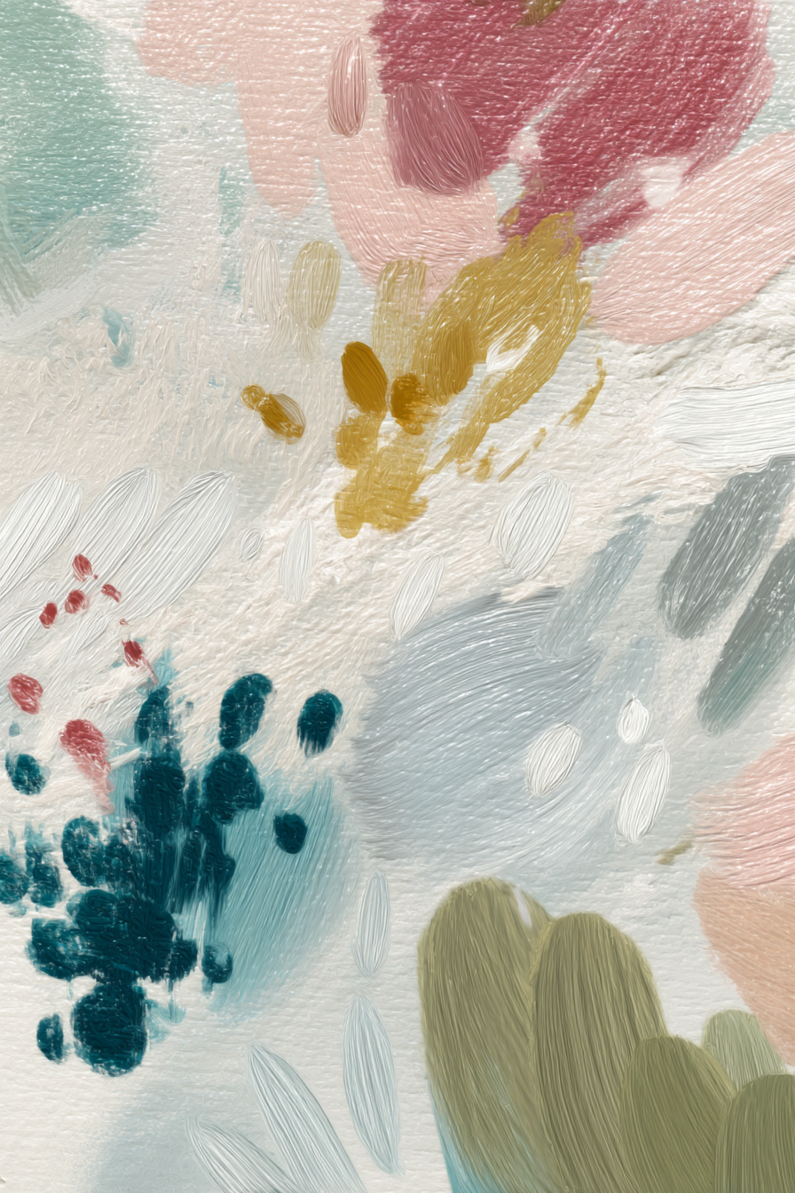 Abstract Design Pastellfarben Mit Buntstiften Teal Und Burgunder | Kunstdrucke | Kunstgattungen