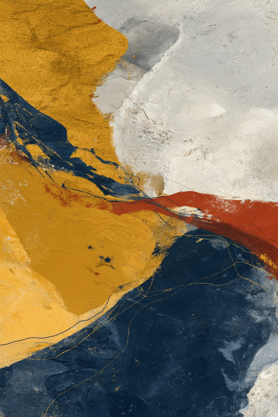 Abstract Kunstwerk Farbmix Gold Navyblau Grau Rot | Kunstdrucke | Kunstgattungen