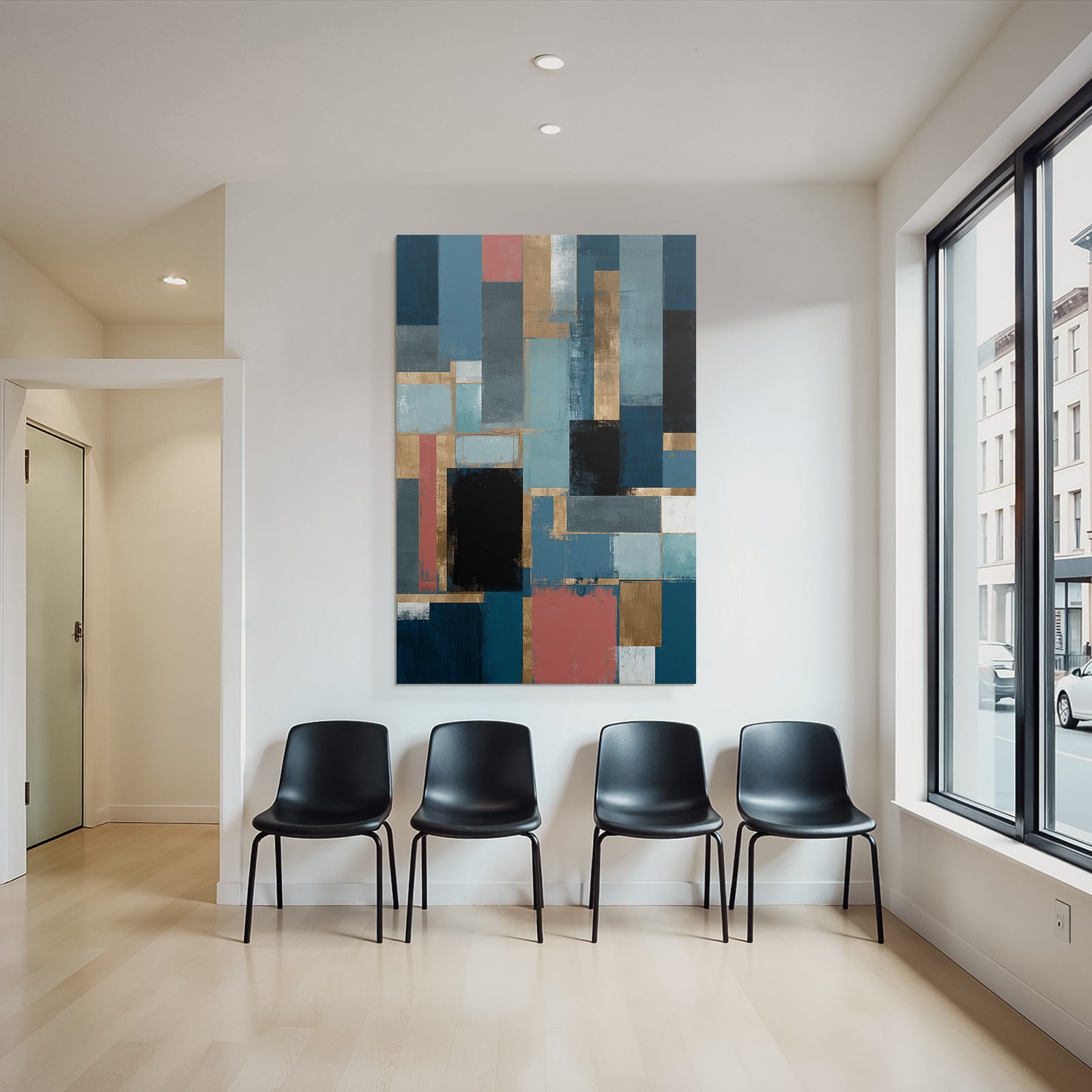 Abstracte Malerei Geometrische Formen Bunte Farben Modern