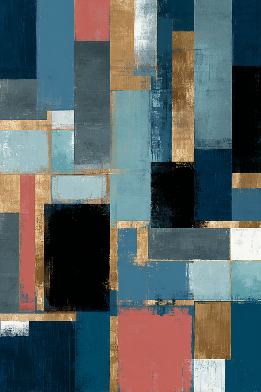Abstracte Malerei Geometrische Formen Bunte Farben Modern | Kunstdrucke | Kunstgattungen