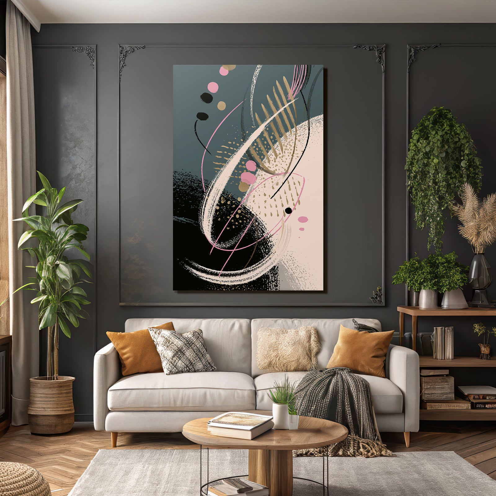Abstractes Kunstwerk Flüßigkeit Bewegung Farben Shapes Rgb