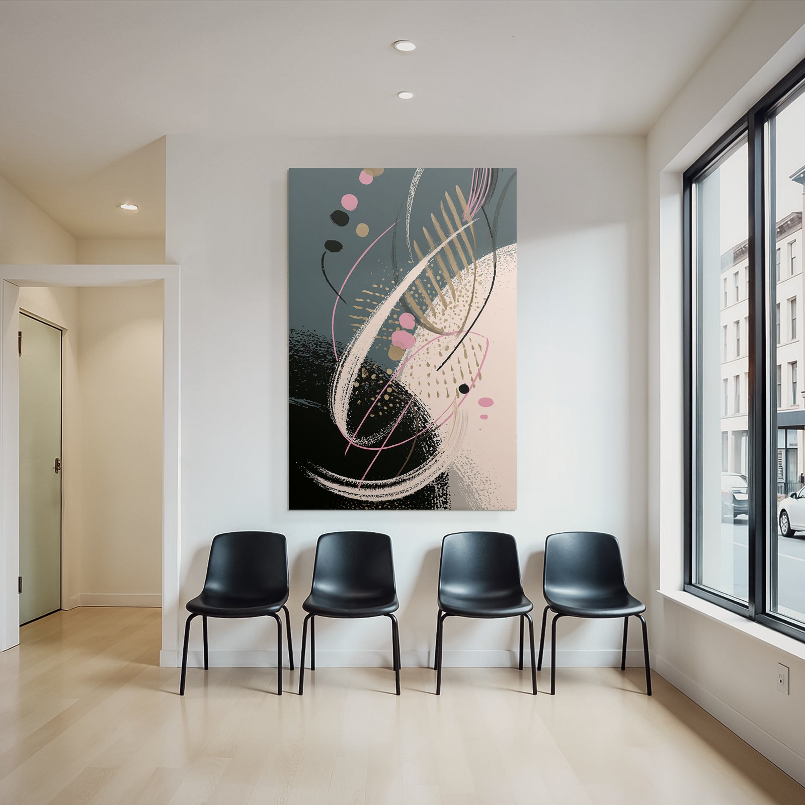 Abstractes Kunstwerk Flüßigkeit Bewegung Farben Shapes Rgb