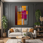 Abstrakte Geometrische Kunst Mit Bunten Farben