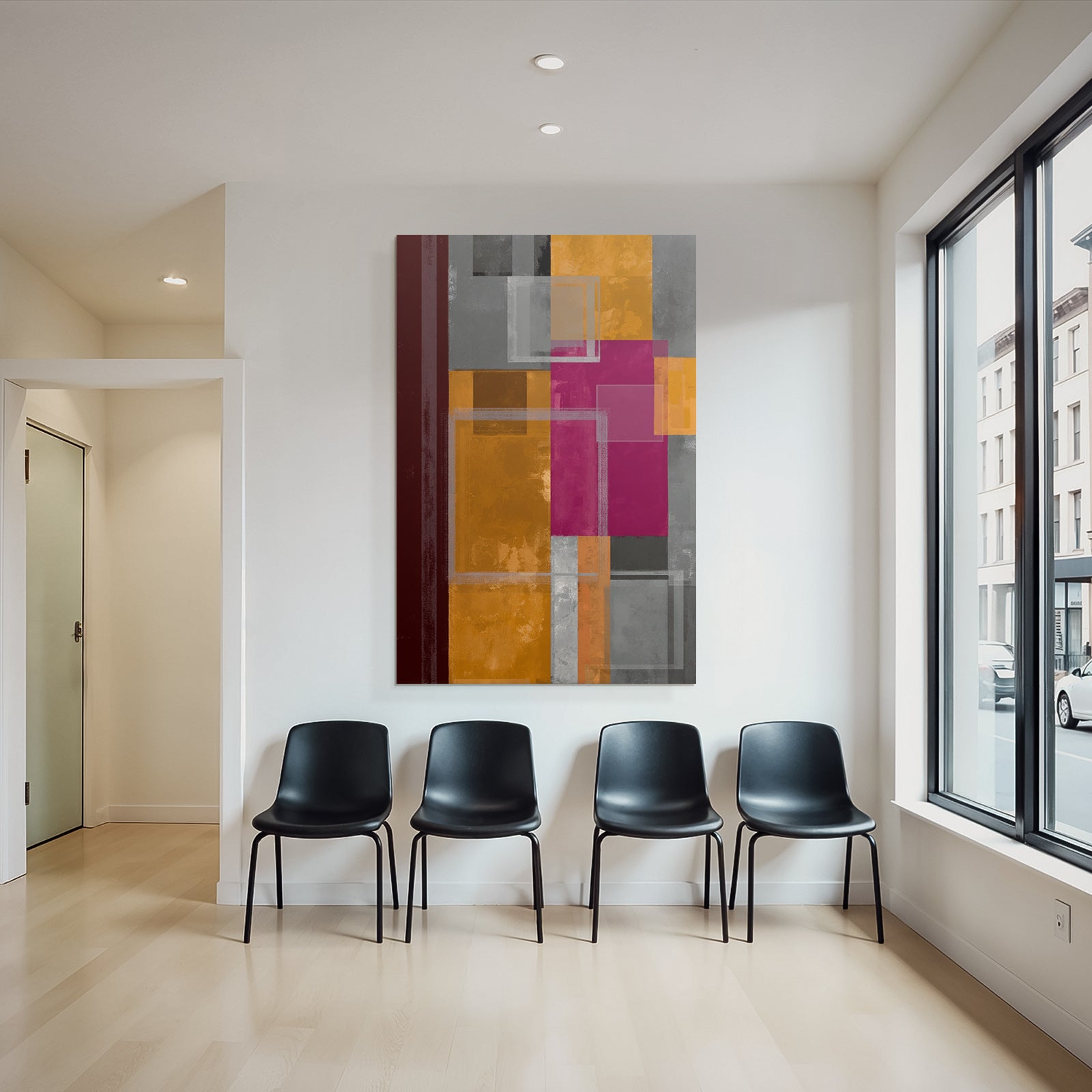 Abstrakte Geometrische Kunst Mit Bunten Farben