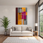 Abstrakte Geometrische Kunst Mit Bunten Farben
