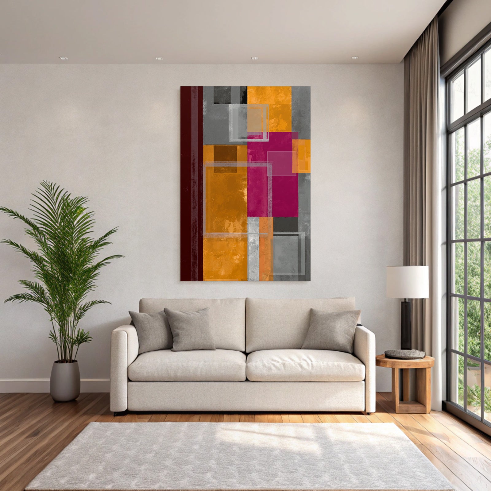 Abstrakte Geometrische Kunst Mit Bunten Farben