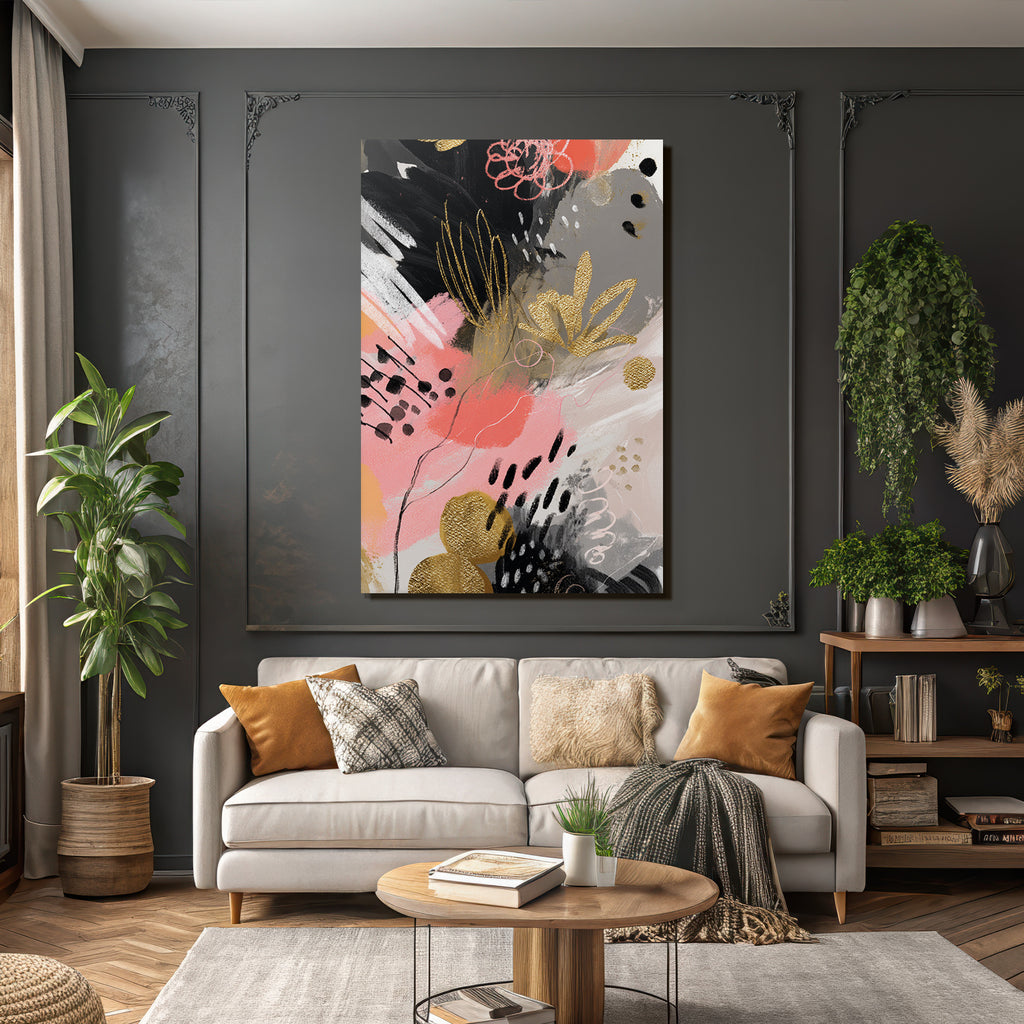 Abstrakte Kunst Mit Bunten Farben Und Texturen