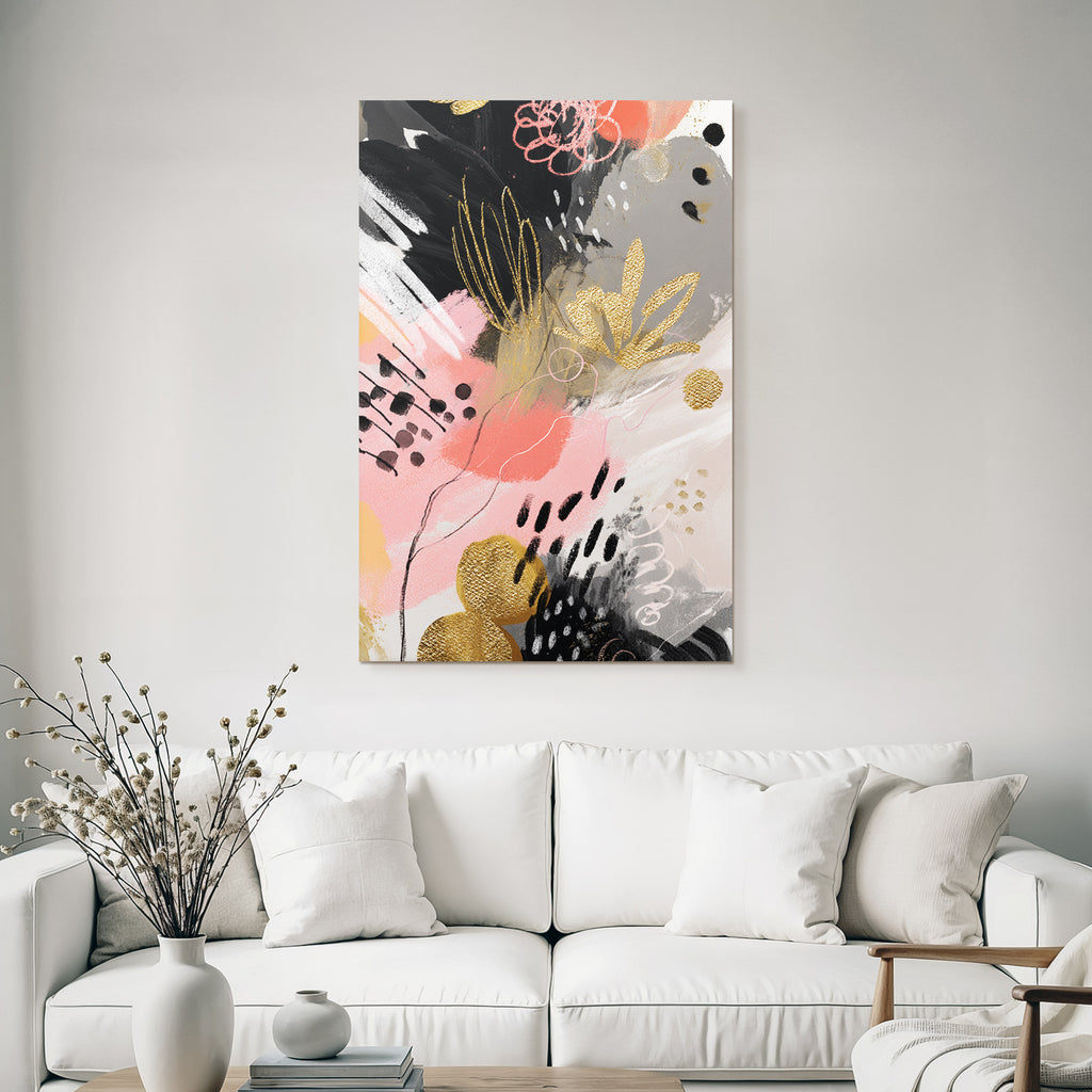 Abstrakte Kunst Mit Bunten Farben Und Texturen