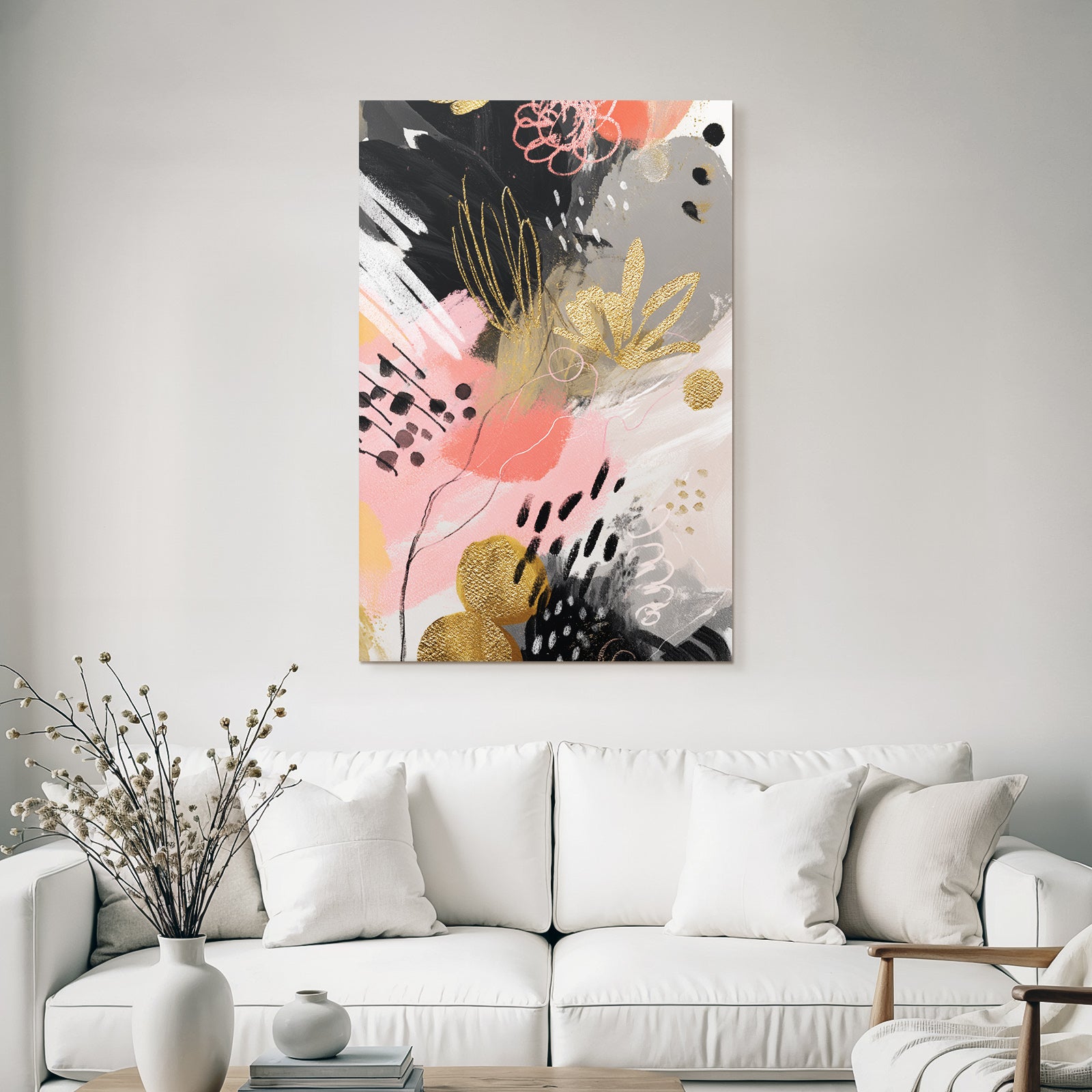 Abstrakte Kunst Mit Bunten Farben Und Texturen