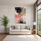 Abstrakte Kunst Mit Bunten Farben Und Texturen