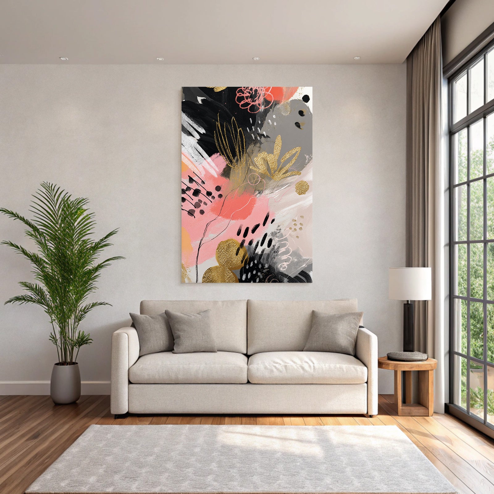 Abstrakte Kunst Mit Bunten Farben Und Texturen