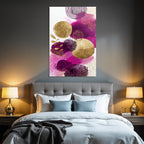 Abstraktes Design Mit Farbigen Formen Und Mustern Gold Und Blatt Elementen