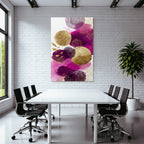 Abstraktes Design Mit Farbigen Formen Und Mustern Gold Und Blatt Elementen