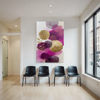 Abstraktes Design Mit Farbigen Formen Und Mustern Gold Und Blatt Elementen