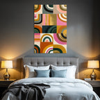 Bunte Abstrakte Kunst Mit Geometrischen Formen Und Textur