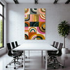 Bunte Abstrakte Kunst Mit Geometrischen Formen Und Textur