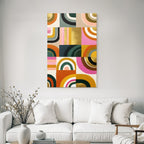 Bunte Abstrakte Kunst Mit Geometrischen Formen Und Textur