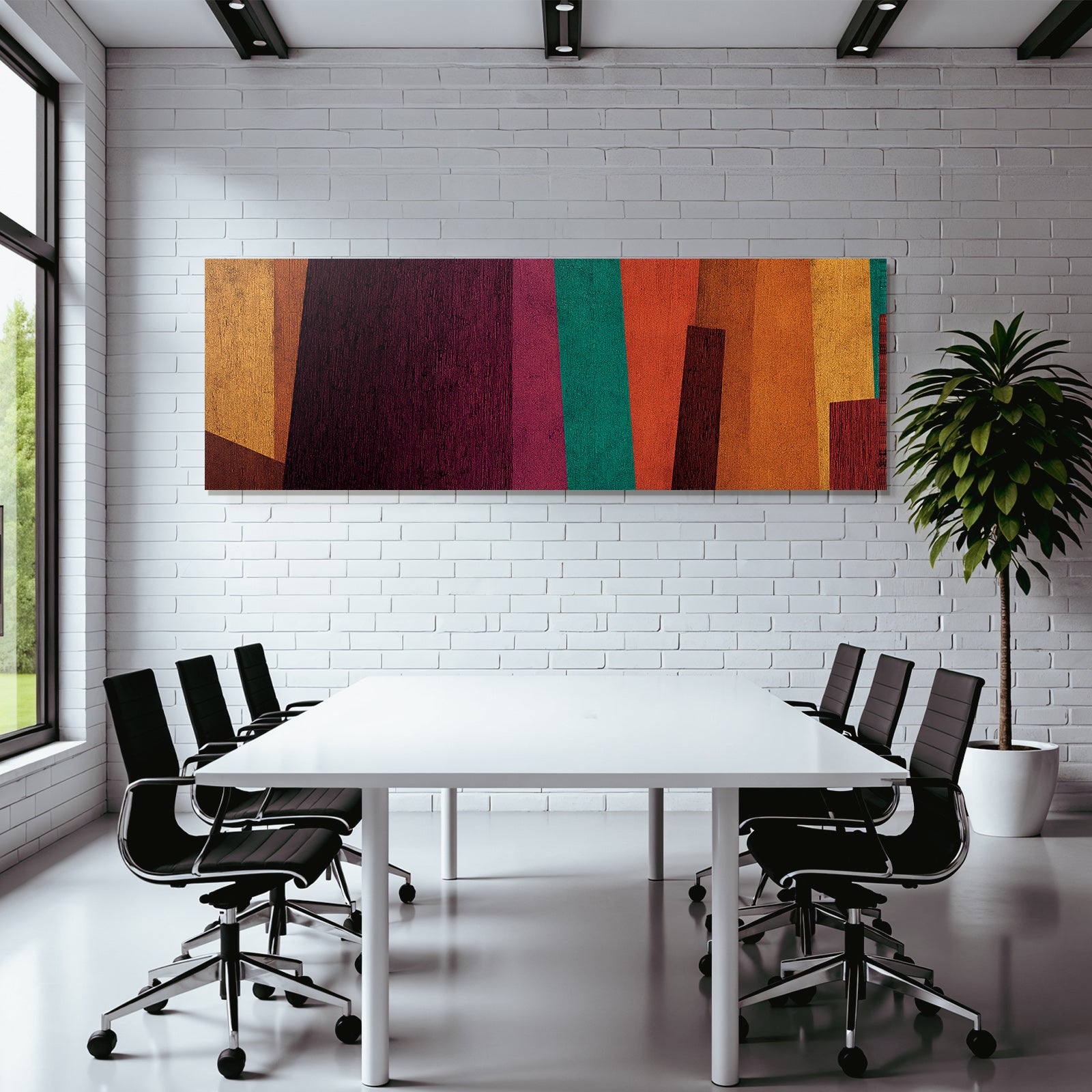 Abstrakte Kunst Mit Senkrechten Banden Von Farbe Und Textur