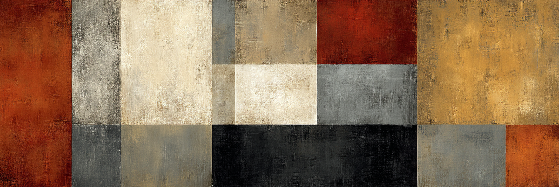 Abstrakte Malerei Geometrische Formen Rot Grau Beige Gold Schwarz | Kunstdrucke | Kunstgattungen