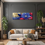 Bunte Blumen Und Meeresleben Highly Detaillierte Illustration