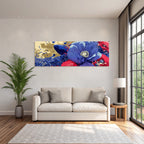 Bunte Blumen Und Meeresleben Highly Detaillierte Illustration