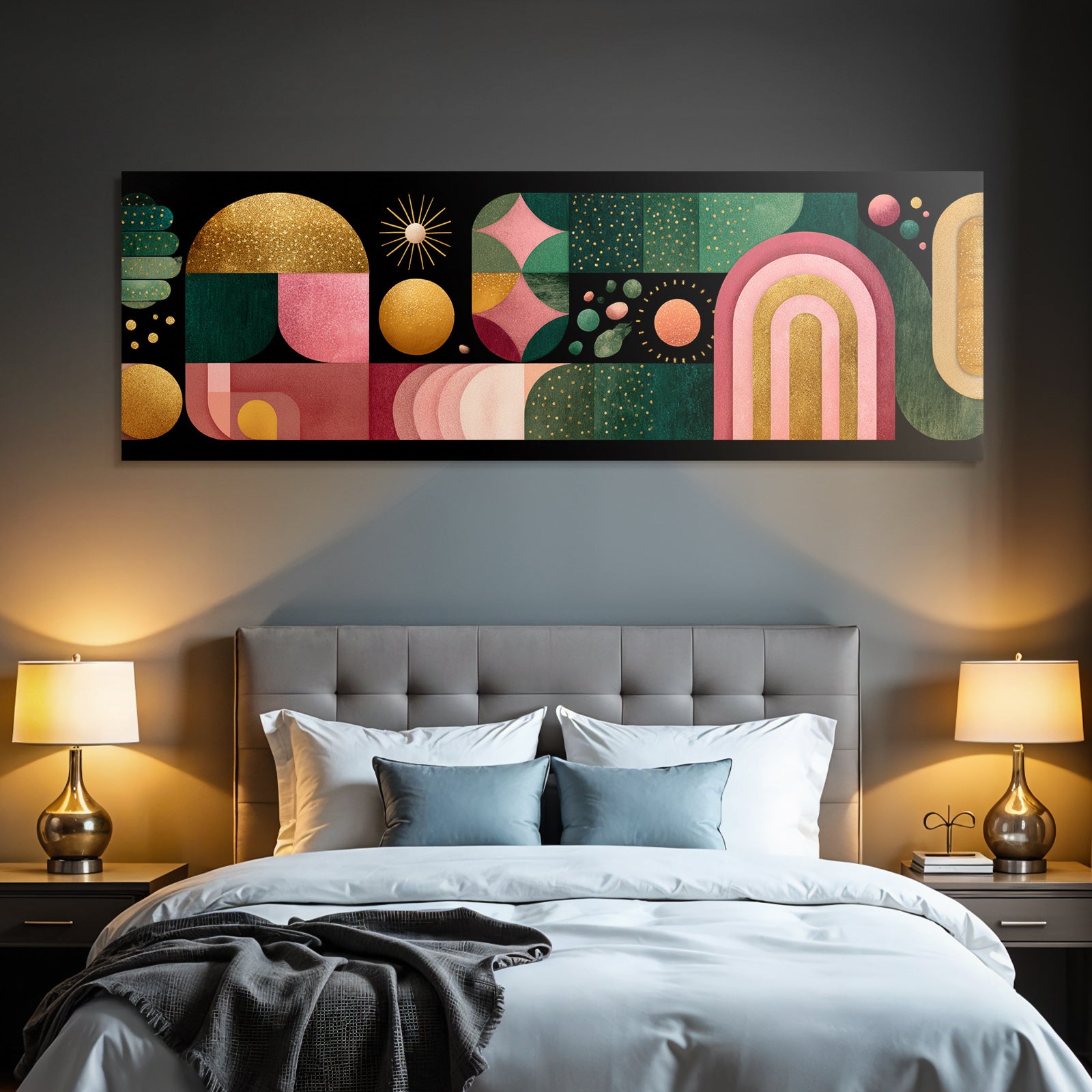 Buntes Abstraktes Kunstwerk Geometrische Formen Muster