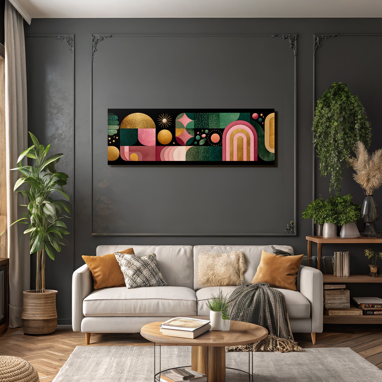 Buntes Abstraktes Kunstwerk Geometrische Formen Muster