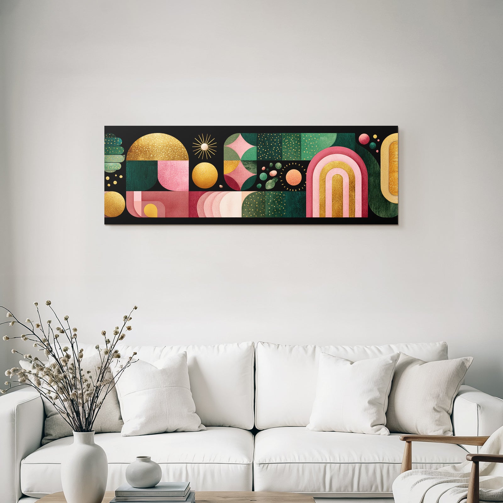 Buntes Abstraktes Kunstwerk Geometrische Formen Muster