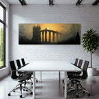 Künstlerische Architektur Im Sonnenuntergang Mystische Atmosphäre