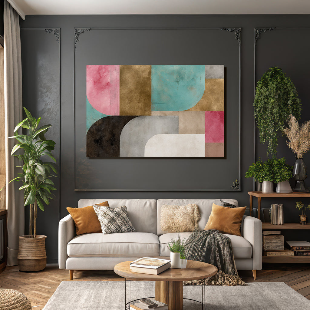 Abstracte Geometrische Formen Mit Farben In Modernen Designs