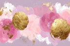 Abstrakte Kunst Mit Pastellfarben Und Goldenen Elementen | Kunstdrucke | Kunstgattungen
