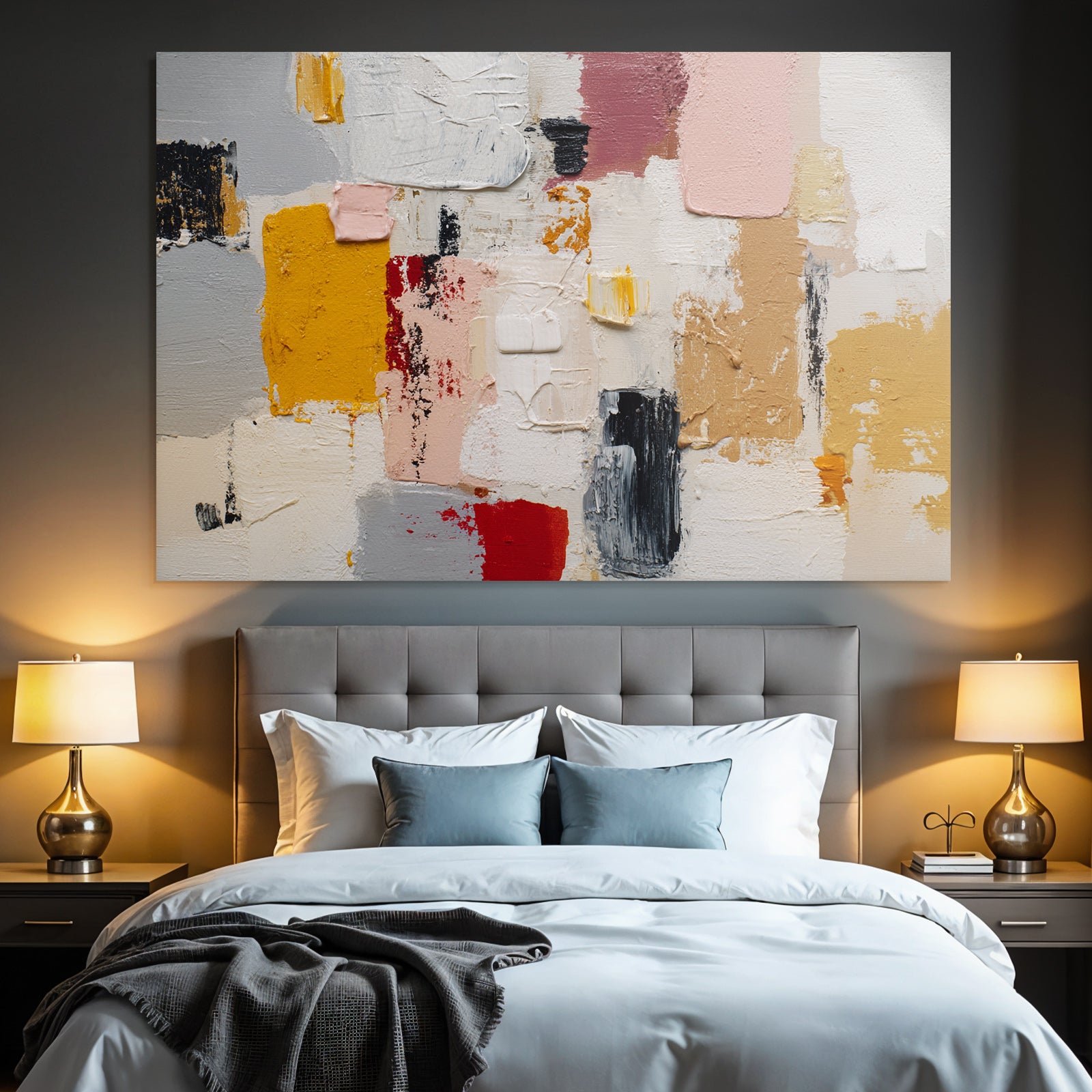 Abstrakte Malerei Mit Farben Und Texturen