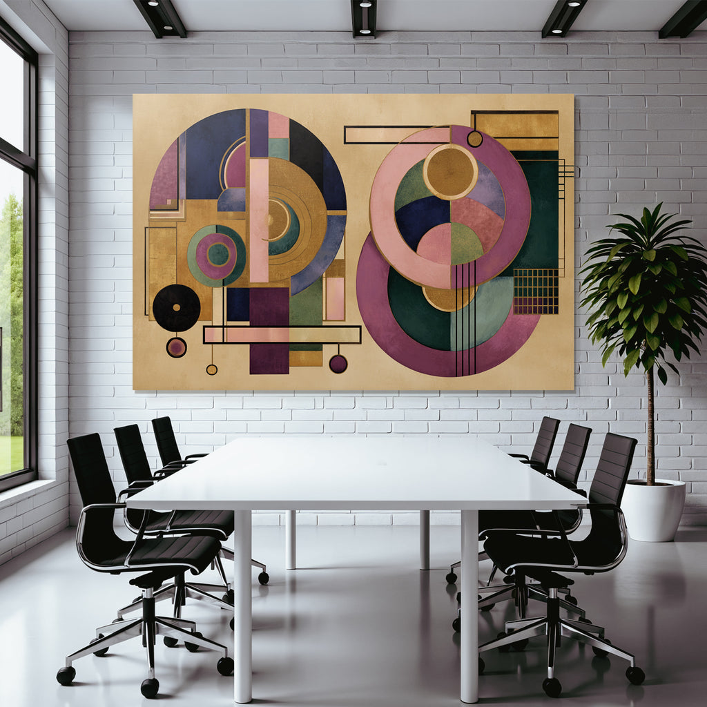 Abstraktes Geometrisches Design Moderne Kunst Farbenfroh