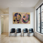 Abstraktes Geometrisches Design Moderne Kunst Farbenfroh