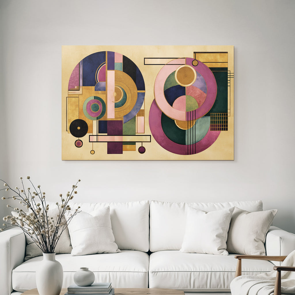 Abstraktes Geometrisches Design Moderne Kunst Farbenfroh