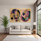 Abstraktes Geometrisches Design Moderne Kunst Farbenfroh