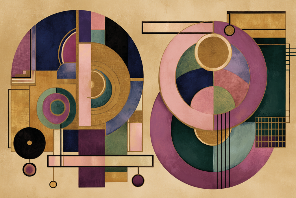 Abstraktes Geometrisches Design Moderne Kunst Farbenfroh | Kunstdrucke | Kunstgattungen