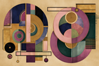 Abstraktes Geometrisches Design Moderne Kunst Farbenfroh | Kunstdrucke | Kunstgattungen