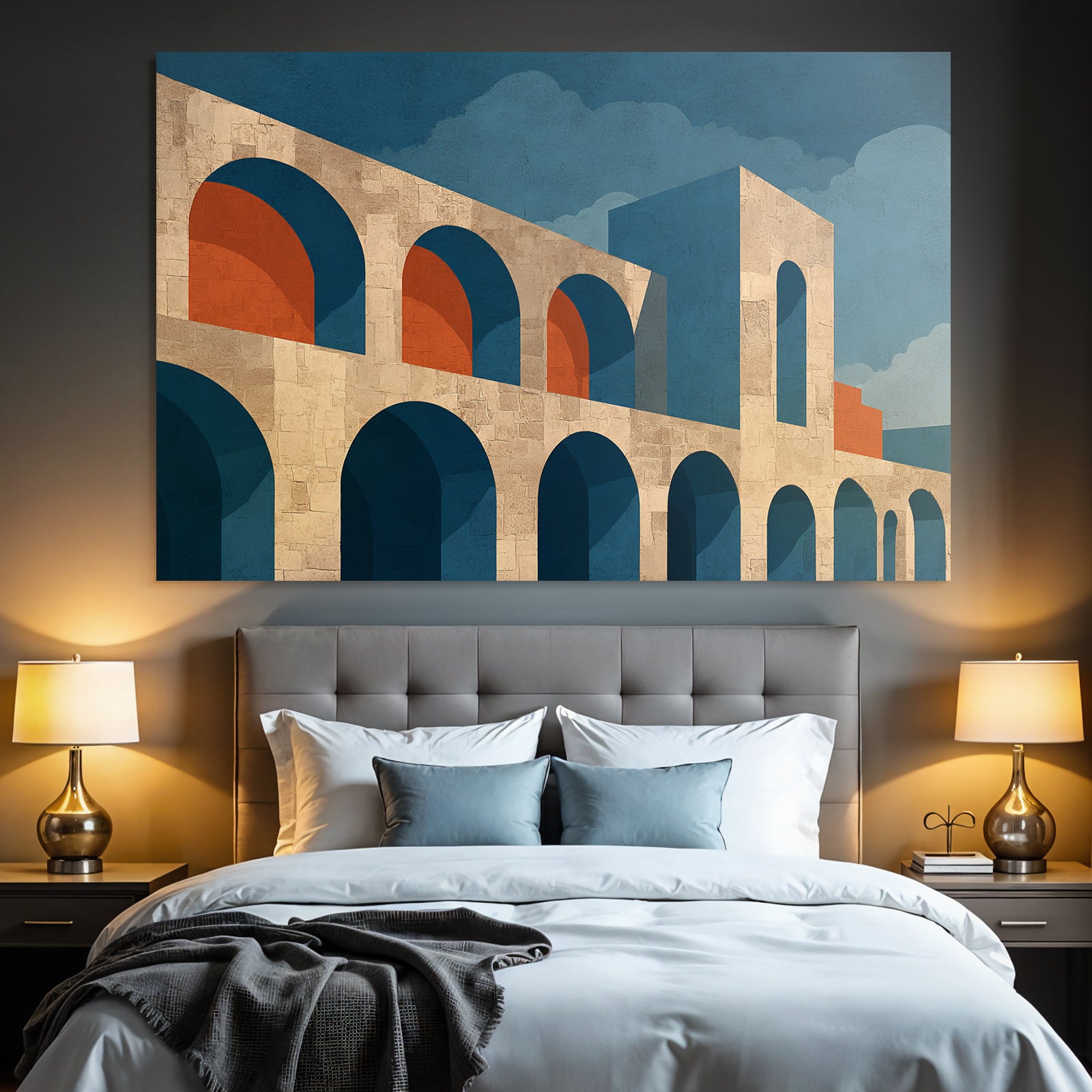Kunstvolle Architekturelemente Mit Geometrischen Formen