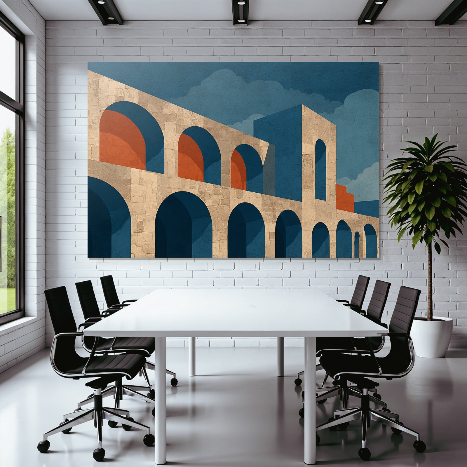 Kunstvolle Architekturelemente Mit Geometrischen Formen