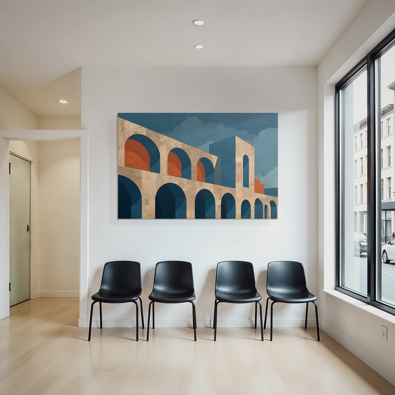 Kunstvolle Architekturelemente Mit Geometrischen Formen