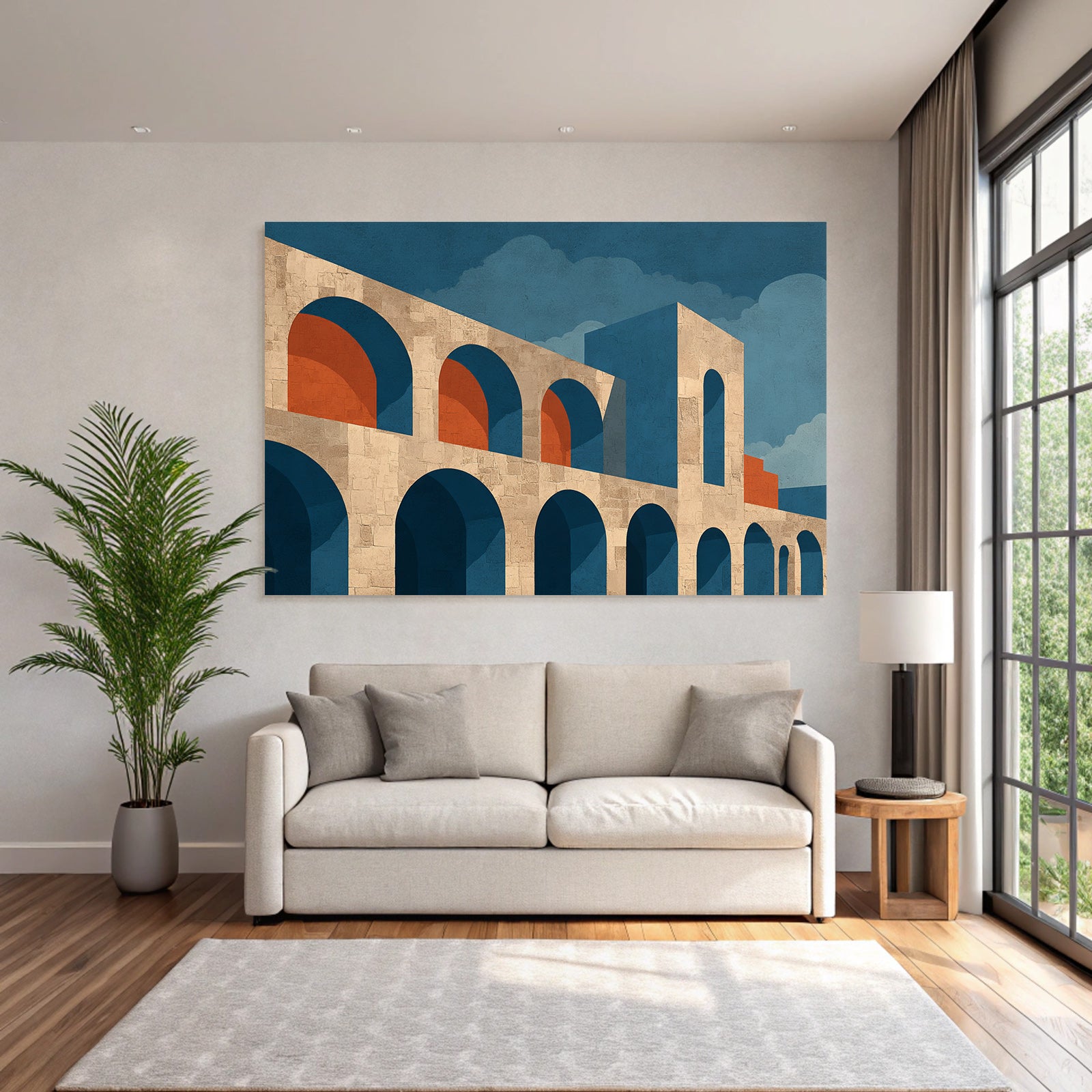 Kunstvolle Architekturelemente Mit Geometrischen Formen