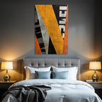 Abstract Design Geometrische Formen Texturen Orange Schwarz Grau