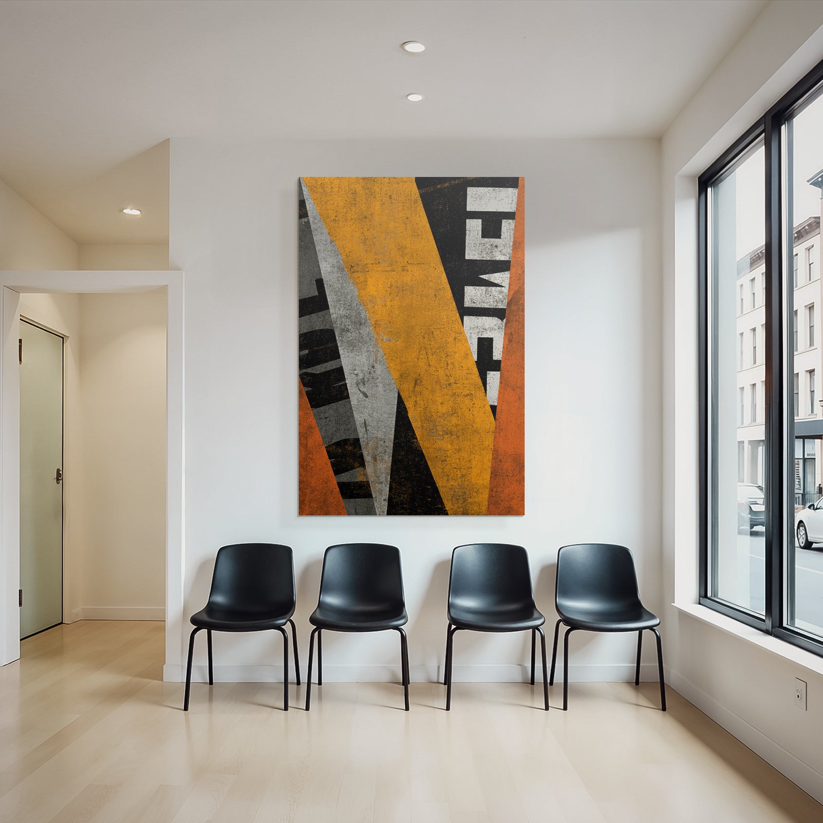 Abstract Design Geometrische Formen Texturen Orange Schwarz Grau