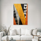 Abstract Design Geometrische Formen Texturen Orange Schwarz Grau