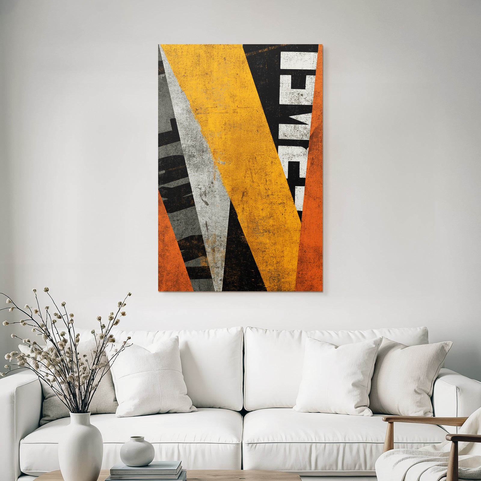 Abstract Design Geometrische Formen Texturen Orange Schwarz Grau