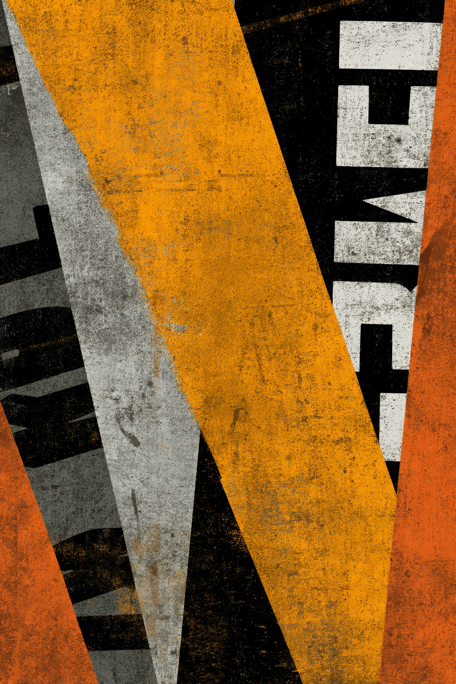 Abstract Design Geometrische Formen Texturen Orange Schwarz Grau | Typografische Kunst | Kunstgattungen