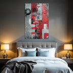 Abstracte Grafik Design Typografie Rot Schwarz Grau